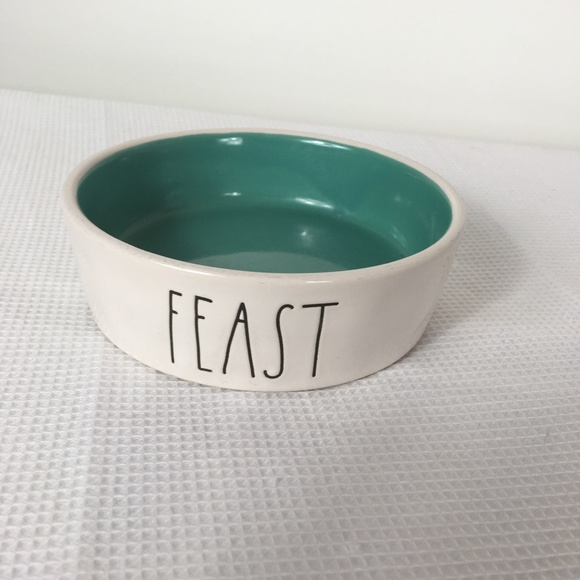Rae Dunn Other - Rae Dunn FEAST ceramic pet (cat/dog) food bowl